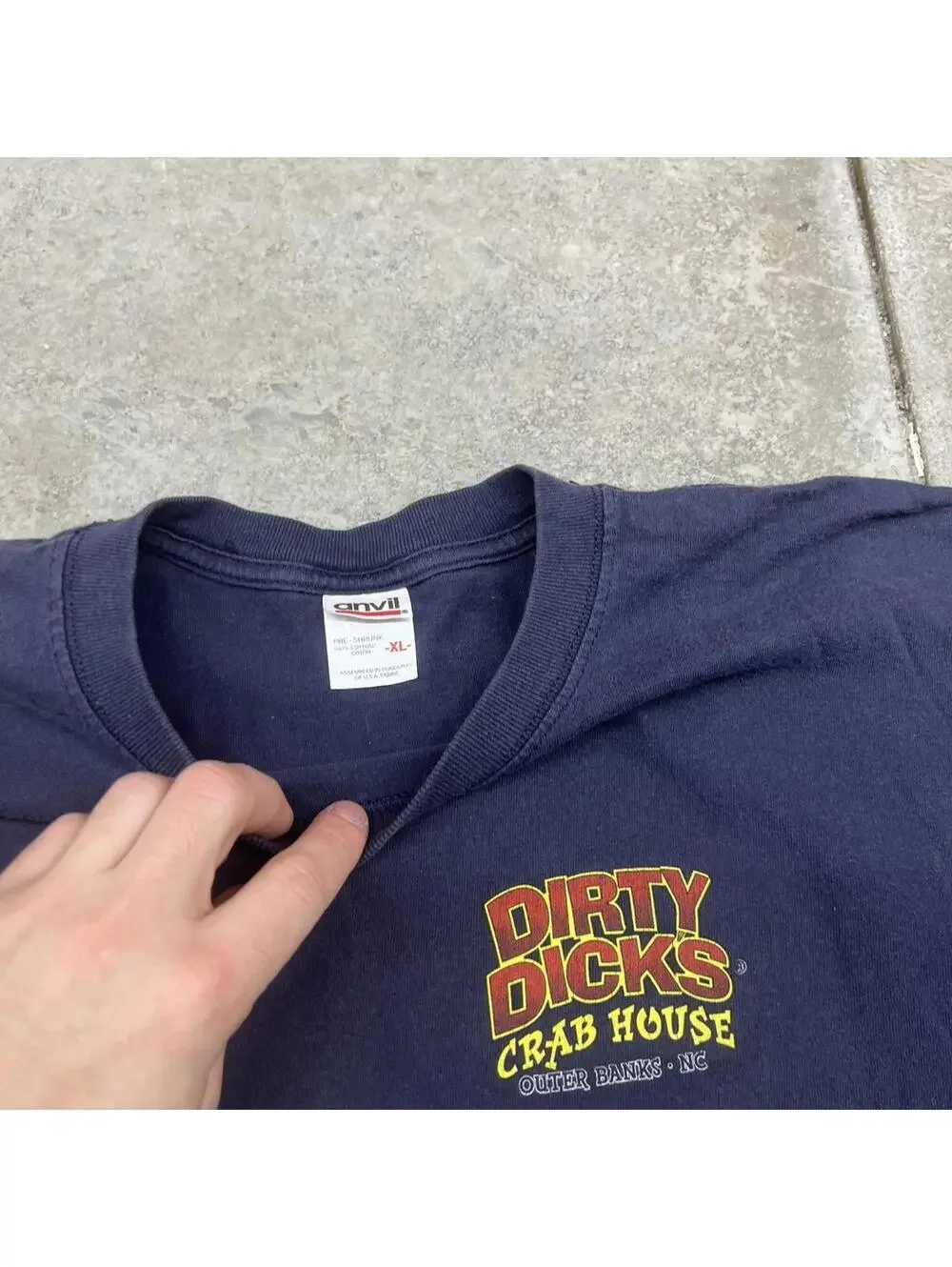 vintage i got my crabs from dirty dicks destination joke humor shirt size xl